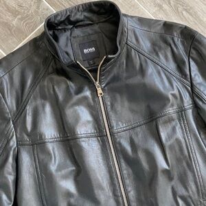 Hugo Boss Mens Leather Jacket 40R